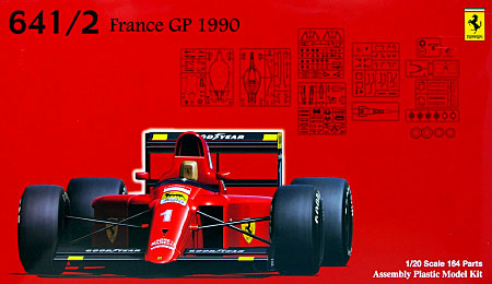 フェラーリ 641/2 1990年 フランスGP (ヘルメット・トロフィー付き) プラモデル (フジミ 1/20 GPシリーズ No.旧GP005) 商品画像