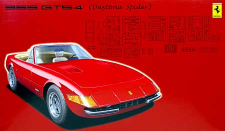 フェラーリ 365GTS/4 デイトナスパイダー プラモデル (フジミ 1/24 エンスージアスト シリーズ No.039) 商品画像