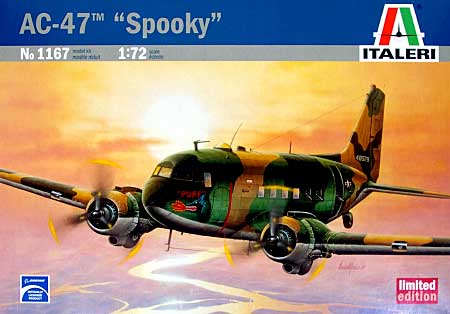 ダグラス AC-47 スプーキー プラモデル (イタレリ 1/72 航空機シリーズ No.1167) 商品画像