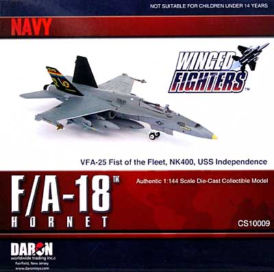 F/A-18C ホーネット VFA-25 フィスト・オブ・ザ・フリート NK400 USSインディペンデンス搭載機 完成品 (ダロン ウイングド ファイターズ No.CS10009) 商品画像