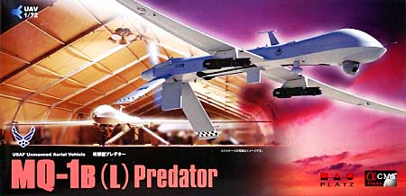 無人攻撃機 MQ-1B(L) 攻撃型プレデター プラモデル (プラッツ 1/72 プラスチックモデルキット No.AC-003) 商品画像