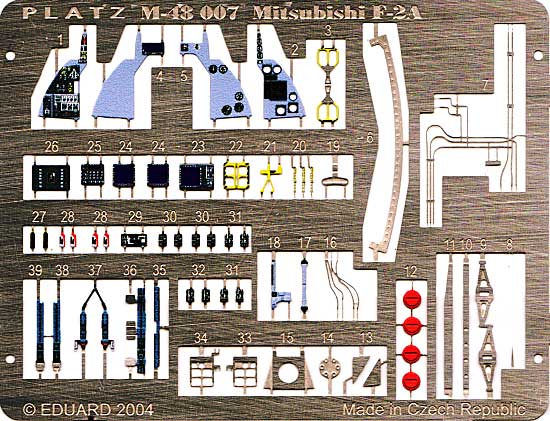 航空自衛隊 F-2A用 エッチングパーツ (リニューアル版) エッチング (プラッツ 1/48 アクセサリーパーツ No.M48-007) 商品画像_1
