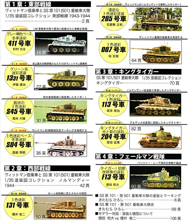 タイガー重戦車 塗装マニュアル ヴィットマンとSS第101 (501) 重戦車大隊編 本 (モデルアート 臨時増刊) 商品画像_1