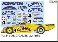 MZデカール ミニッツレーサー対応 オリジナルデカール ポルシェ 962C CAMEL LM1988