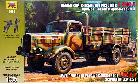 ドイツ軍 メルセデス 4.5t カーゴトラック WW2 プラモデル (ズベズダ 1/35 ミリタリー No.3596) 商品画像