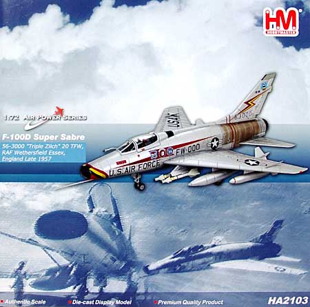 F-100D スーパーセイバー トリプル・ジルチ 完成品 (ホビーマスター 1/72 エアパワー シリーズ （ジェット） No.HA2103) 商品画像