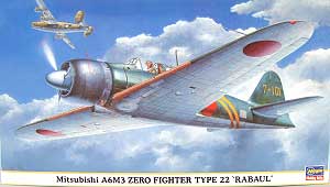 三菱 A6M3 零式艦上戦闘機 22型 ラバウル プラモデル (ハセガワ 1/48 飛行機 限定生産 No.09407) 商品画像