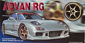 ADVAN　RG プラモデル (アオシマ 1/24 Sパーツ　タイヤ＆ホイール No.106) 商品画像