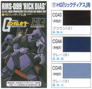 HG リックディアス用 塗料 (GSIクレオス ガンダムカラー No.CS717) 商品画像