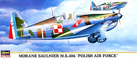 モラーヌ ソルニエ M.S.406 ポーランド空軍 プラモデル (ハセガワ 1/72 飛行機 限定生産 No.00187) 商品画像
