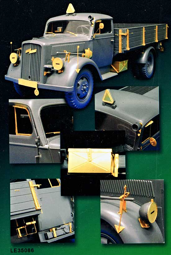 WW2 ドイツ オペル 3t カーゴトラック用 エッチング (ライオンロア 1/35 ミリタリーモデル用エッチングパーツ No.LE35086) 商品画像_1