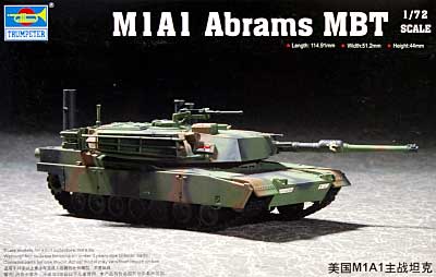 M1A1 エイブラムス プラモデル (トランペッター 1/72 ミニＡＦＶシリーズ No.07276) 商品画像