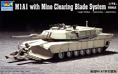 M1A1 エイブラムス/マインプラウ プラモデル (トランペッター 1/72 ミニＡＦＶシリーズ No.07277) 商品画像