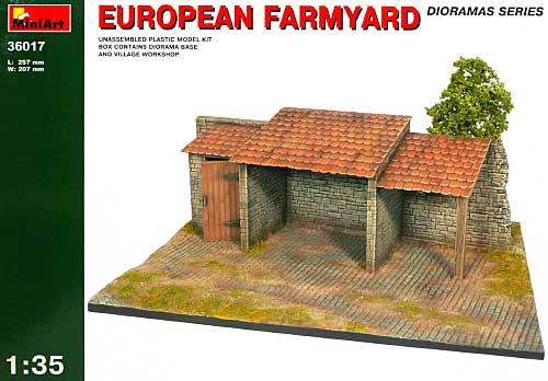 ジオラマベース 17 (ヨーロッパの農場の建物) プラモデル (ミニアート 1/35 ダイオラマシリーズ No.36017) 商品画像