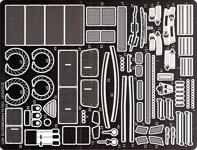 アルファロメオ 155 V6 TI グレードアップパーツ エッチング (スタジオ27 ツーリングカー/GTカー デティールアップパーツ No.FP24125) 商品画像_1
