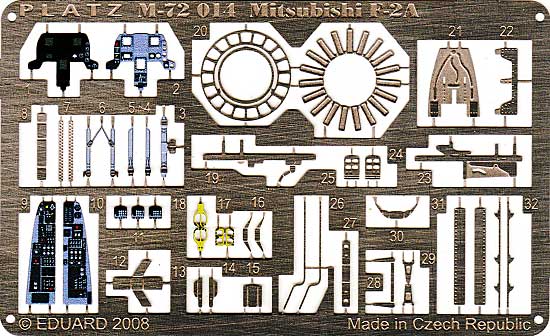 航空自衛隊 F-2A用 エッチングパーツ エッチング (プラッツ 1/72 アクセサリーパーツ No.M72-014) 商品画像_1