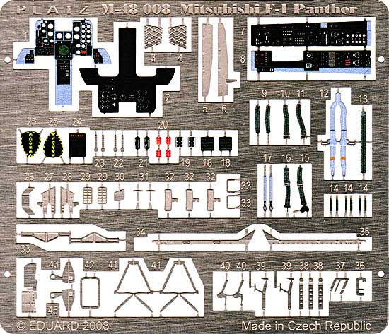 航空自衛隊 F-1用 エッチングパーツ (リニューアルバージョン) エッチング (プラッツ 1/48 アクセサリーパーツ No.M48-008) 商品画像_1