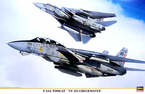 F-14A トムキャット VF-211 チェックメイツ プラモデル (ハセガワ 1/48 飛行機 限定生産 No.09851) 商品画像