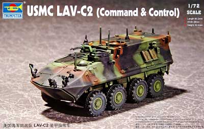 アメリカ海兵隊 LAV-C2 指揮通信車 プラモデル (トランペッター 1/72　ミニＡＦＶシリーズ No.07270) 商品画像