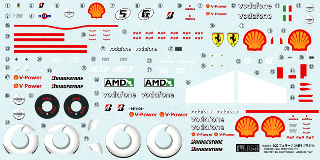 フェラーリ 248F1 ブラジルGP 2006 カルトグラフ製デカール デカール (フジミ ディテールアップパーツ No.112084) 商品画像_1