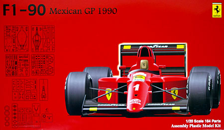 フェラーリ F1-90 (641/2) 1990年 メキシコ グランプリ (ヘルメット・トロフィー付) プラモデル (フジミ 1/20 GPシリーズ No.GP008) 商品画像