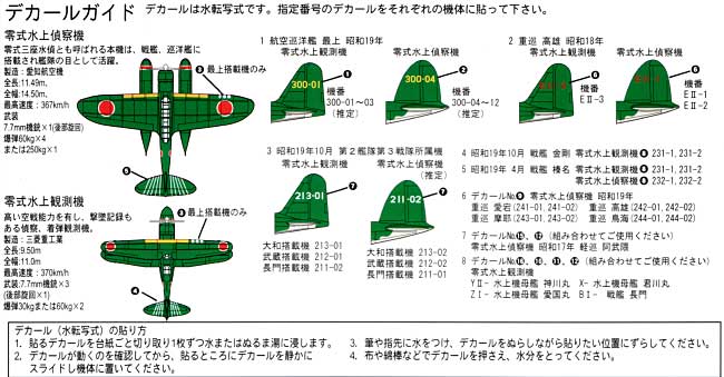 日本海軍機セット 5 (零式水上観測機 2機、零式水上偵察機 3機) 完成品 (ピットロード 1/350 ディスプレイモデル No.SBM012) 商品画像_2