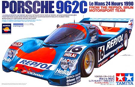 ポルシェ 962C (レプソルカラー) 1990 ルマン プラモデル (タミヤ 1/24 スポーツカーシリーズ No.313) 商品画像