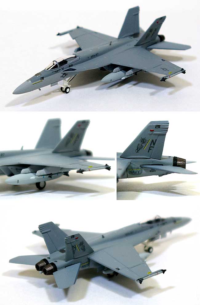 F/A-18E スーパーホーネット アメリカ海軍 VFA-27 ロイヤルメイセス NF211 2008年 (ロービジ) 完成品 (ホーガンウイングス M-SERIES No.6221) 商品画像_1