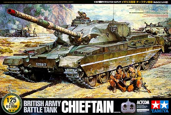 イギリス陸軍 チーフテン戦車 (4chユニット付) RC (タミヤ 1/25 電動ラジオコントロールタンク No.56603) 商品画像