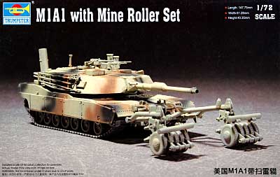 M1A1 エイブラムス マインローラー プラモデル (トランペッター 1/72 ミニＡＦＶシリーズ No.07278) 商品画像