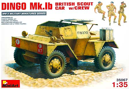 ディンゴ ブリティッシュスカウトカー Mk.1b (フィギュア3体入) プラモデル (ミニアート 1/35 WW2 ミリタリーミニチュア No.35067) 商品画像