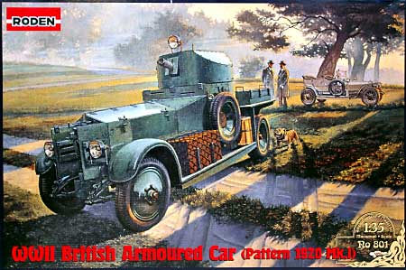 イギリス ロールスロイス装甲車 Mk.1 1920年型 プラモデル (ローデン 1/35 AFV MODEL KIT No.801) 商品画像