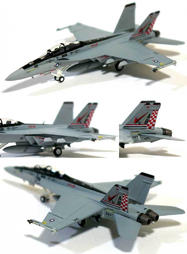 F/A-18F スーパーホーネット VFA-211 ファイティング・チェックメイツ AB100 CAGバード 2006年 (ハイビジ) 完成品 (ホーガンウイングス M-SERIES No.6436) 商品画像_1