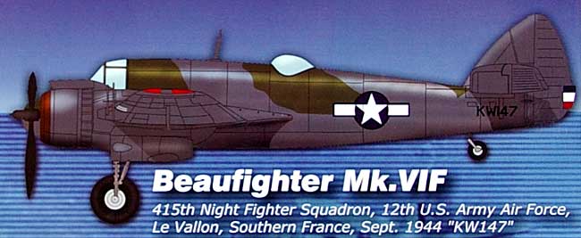ボーファイター Mk.6F アメリカ陸軍航空隊 夜間戦闘機隊 1944年9月 完成品 (ホビーマスター 1/72 エアパワー シリーズ （レシプロ） No.HA2303) 商品画像_1