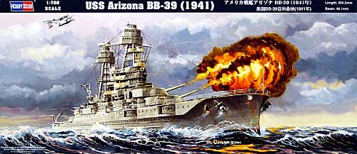 アメリカ戦艦 アリゾナ BB-39 (1941年) プラモデル (ホビーボス 1/700 艦船モデル No.83401) 商品画像