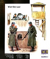 マスターボックス 1/35 ミリタリーミニチュア ドイツ サーチライト監視塔 & 警備兵4体