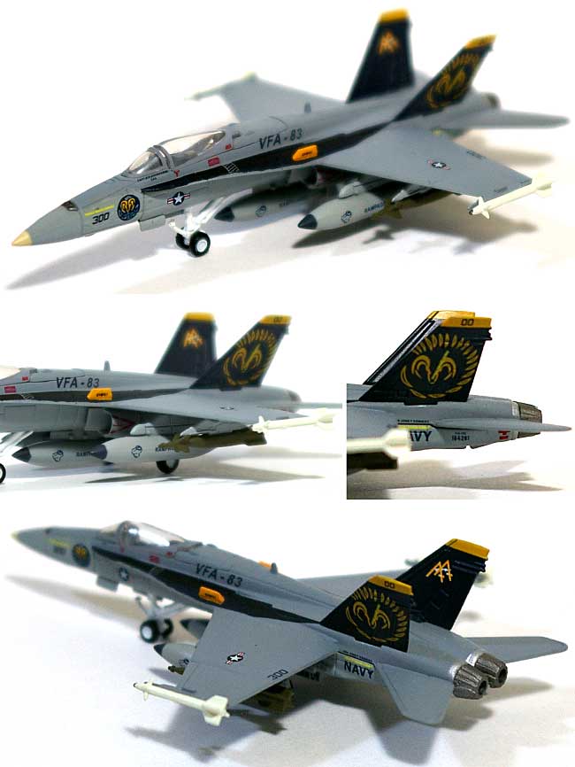 F/A-18C ホーネット アメリカ海軍 VFA-83 ラムパージャーズ CAGバード (300) 完成品 (ヘルパ herpa Wings （ヘルパ ウイングス） No.552523) 商品画像_1