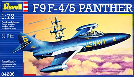 F9F-4/5 パンサー ブルーエンジェルス プラモデル (レベル 1/72 Aircraft No.04286) 商品画像