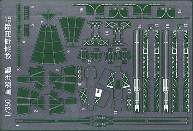 重巡洋艦 妙高 専用エッチングパーツ エッチング (アオシマ 1/350 アイアンクラッド ディテールアップパーツ No.0047262) 商品画像_1