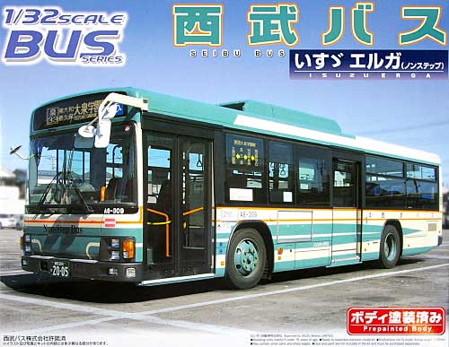 西部バス (いすゞ エルガ ノンステップバス) プラモデル (アオシマ 1/32 バスシリーズ No.031) 商品画像