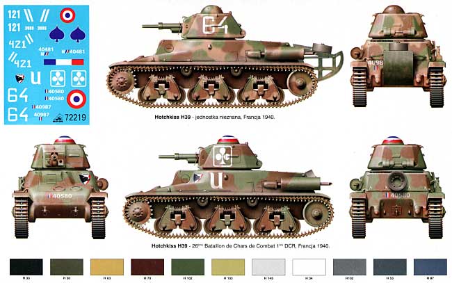 イスラエル オチキス H39 軽戦車 1948年 プラモデル (RPM 1/72 ミリタリー No.72219) 商品画像_2