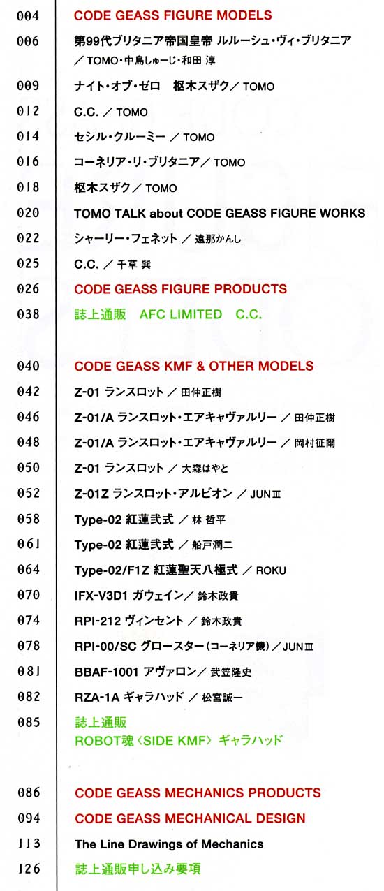 コードギアス 反逆のルルーシュ CODEGEASS MODEL WORKS 本 (ホビージャパン HOBBY JAPAN MOOK) 商品画像_1