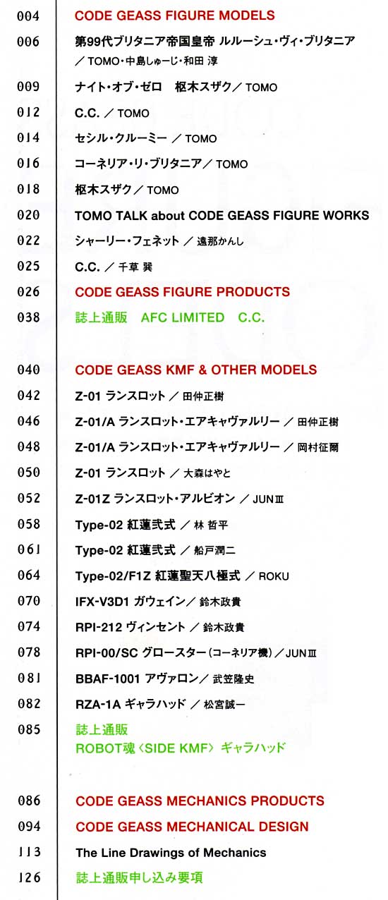 コードギアス 反逆のルルーシュ CODEGEASS MODEL WORKS 本 (ホビージャパン HOBBY JAPAN MOOK) 商品画像_1