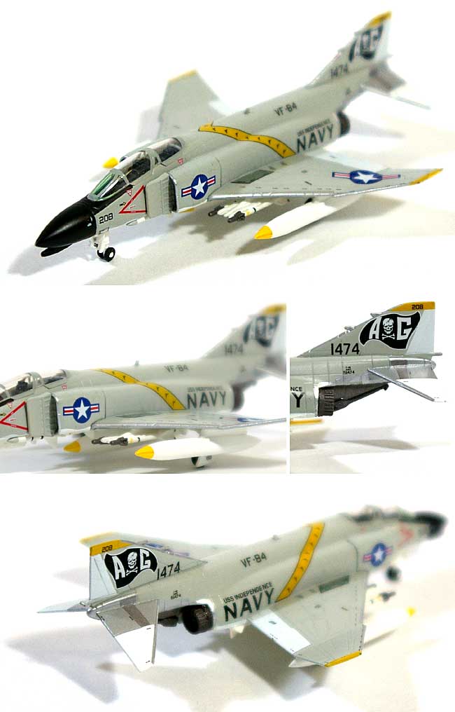 F-4B ファントム 2 VF-84 ジョリーロジャース AG208 CVA-62 空母インデペンデンス 1965年 完成品 (ホーガンウイングス M-SERIES No.6474) 商品画像_1