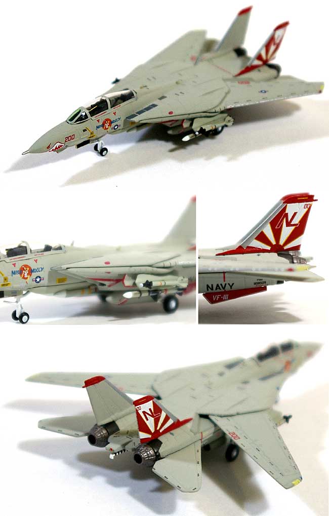 F-14A トムキャット VF-111 サンダウナーズ NL200 CAGバード ミス・モーリー CVN-70 空母カールビンソン 1989年 完成品 (ホーガンウイングス M-SERIES No.6580) 商品画像_1