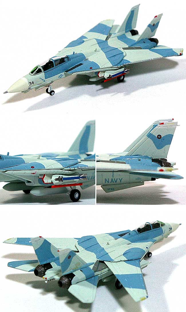 F-14A トムキャット 海軍航空兵器学校 トップガン34 パワーパフ スキーム NAS ミラマーCA 1993年 完成品 (ホーガンウイングス M-SERIES No.6535) 商品画像_1