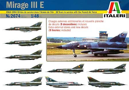 ミラージュ 3 E プラモデル (イタレリ 1/48 飛行機シリーズ No.2674) 商品画像