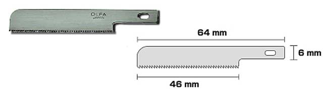 ホビーのこ A 替刃 (広刃) 鋸 (オルファ カッターナイフ用替刃 No.XB167A) 商品画像_1
