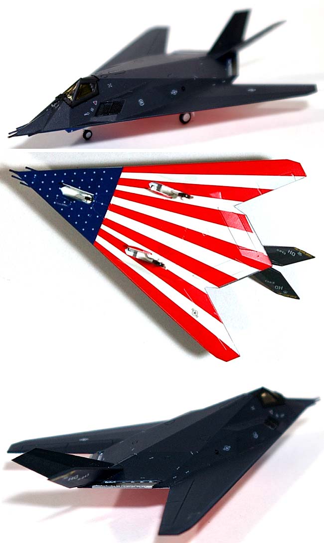 F-117A ナイトホーク 第49戦闘航空団 フォーティナイナーズ 第8戦闘飛行隊 ブラックシープ 2008年3月 (USフラッグ スキーム) 完成品 (ホーガンウイングス M-SERIES No.6498) 商品画像_1