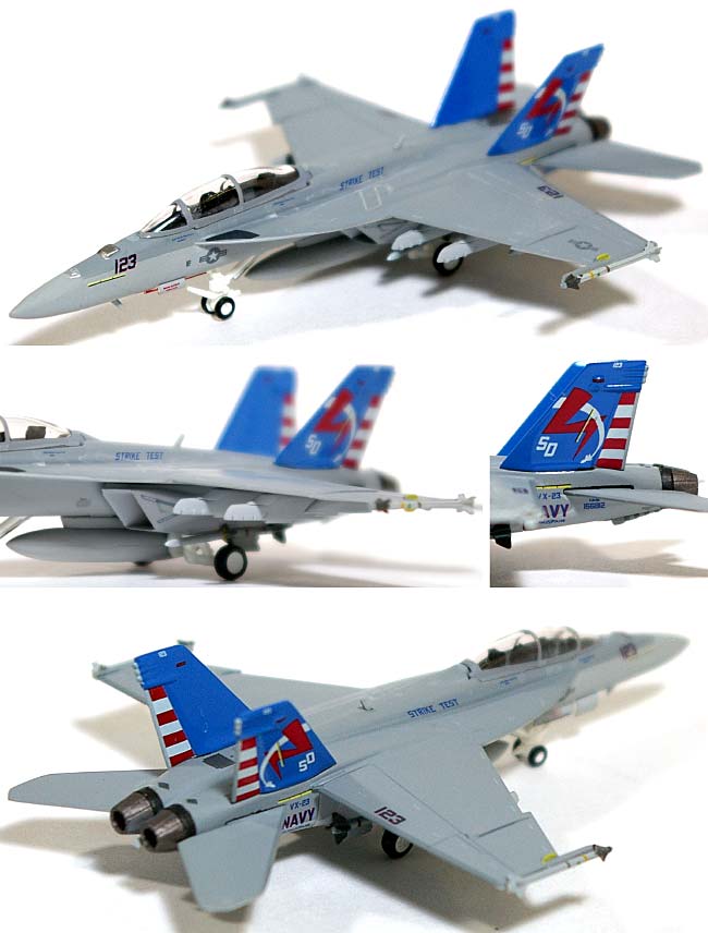 F/A-18F スーパーホーネット VX-23 ソルティドッグス SD123 テストバード 2008年 (ハイビジ) 完成品 (ホーガンウイングス M-SERIES No.6450) 商品画像_1